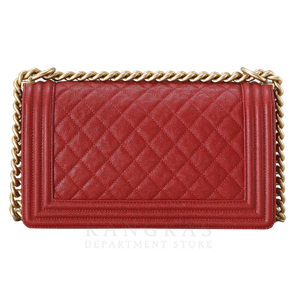CHANEL(USED)샤넬 보이샤넬 캐비어 미듐 레드