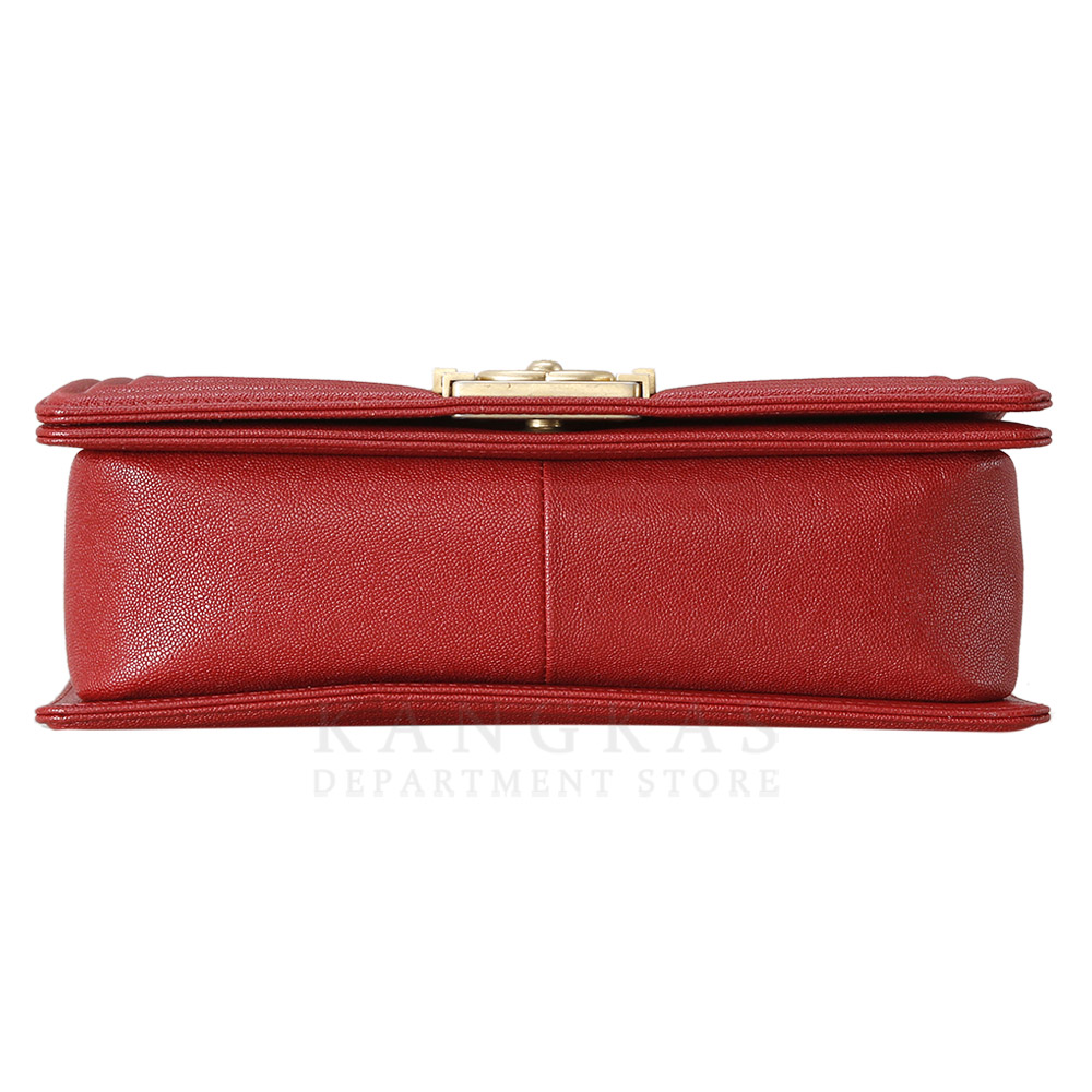 CHANEL(USED)샤넬 보이샤넬 캐비어 미듐 레드