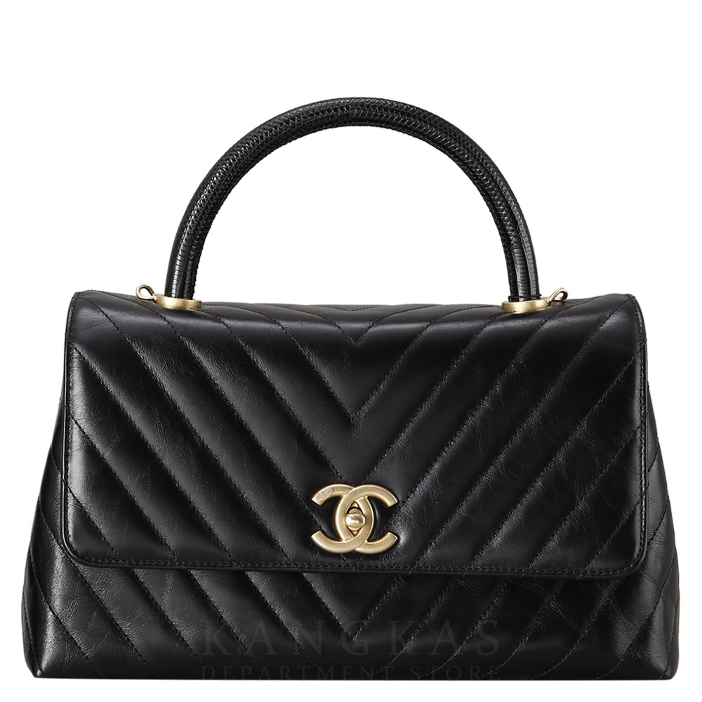 CHANEL(USED)샤넬 빈티지 쉐브론 코코핸들 미듐