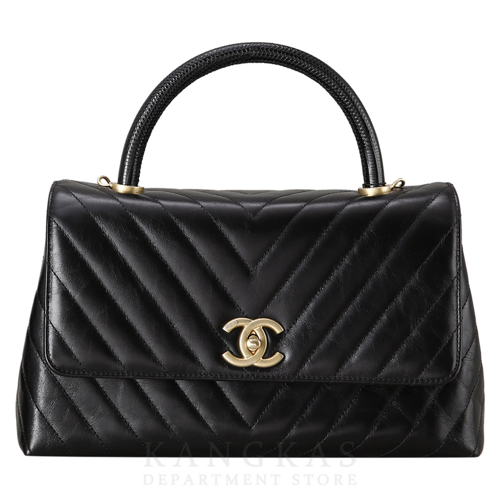 CHANEL(USED)샤넬 빈티지 쉐브론 코코핸들 미듐