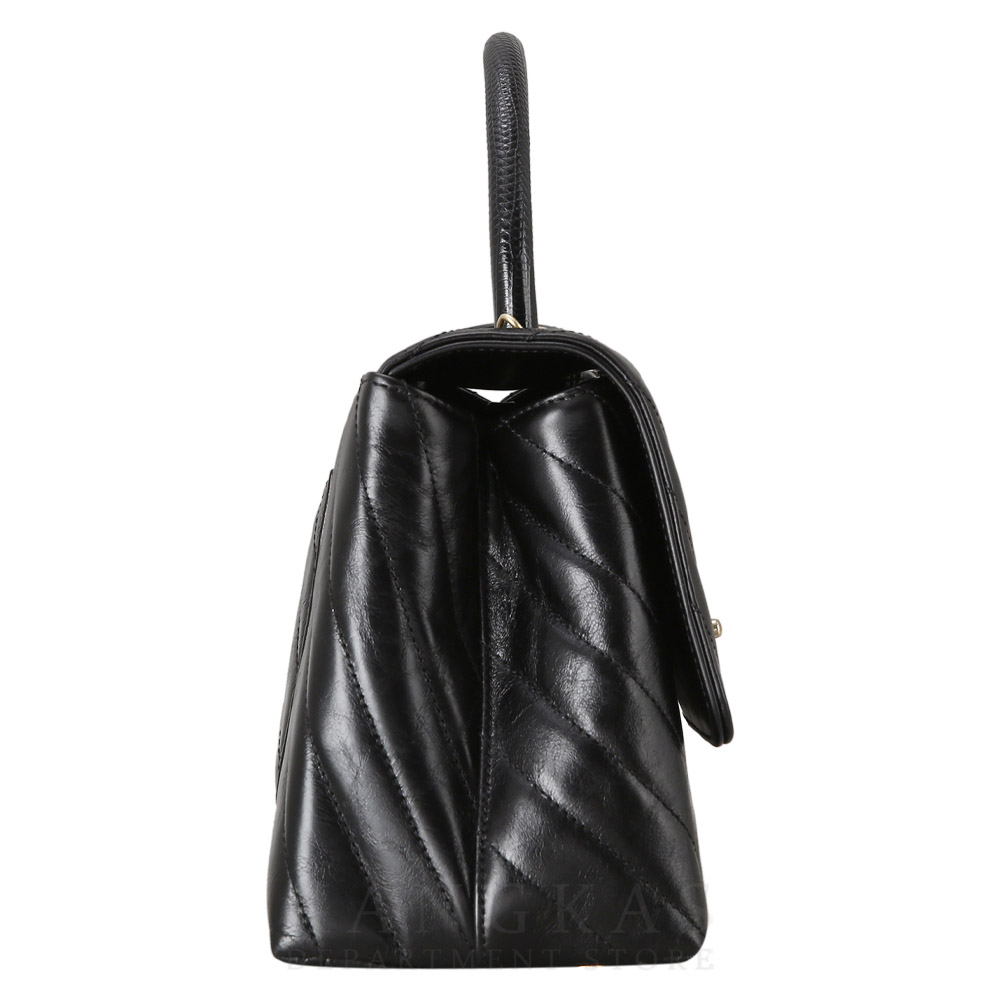 CHANEL(USED)샤넬 빈티지 쉐브론 코코핸들 미듐