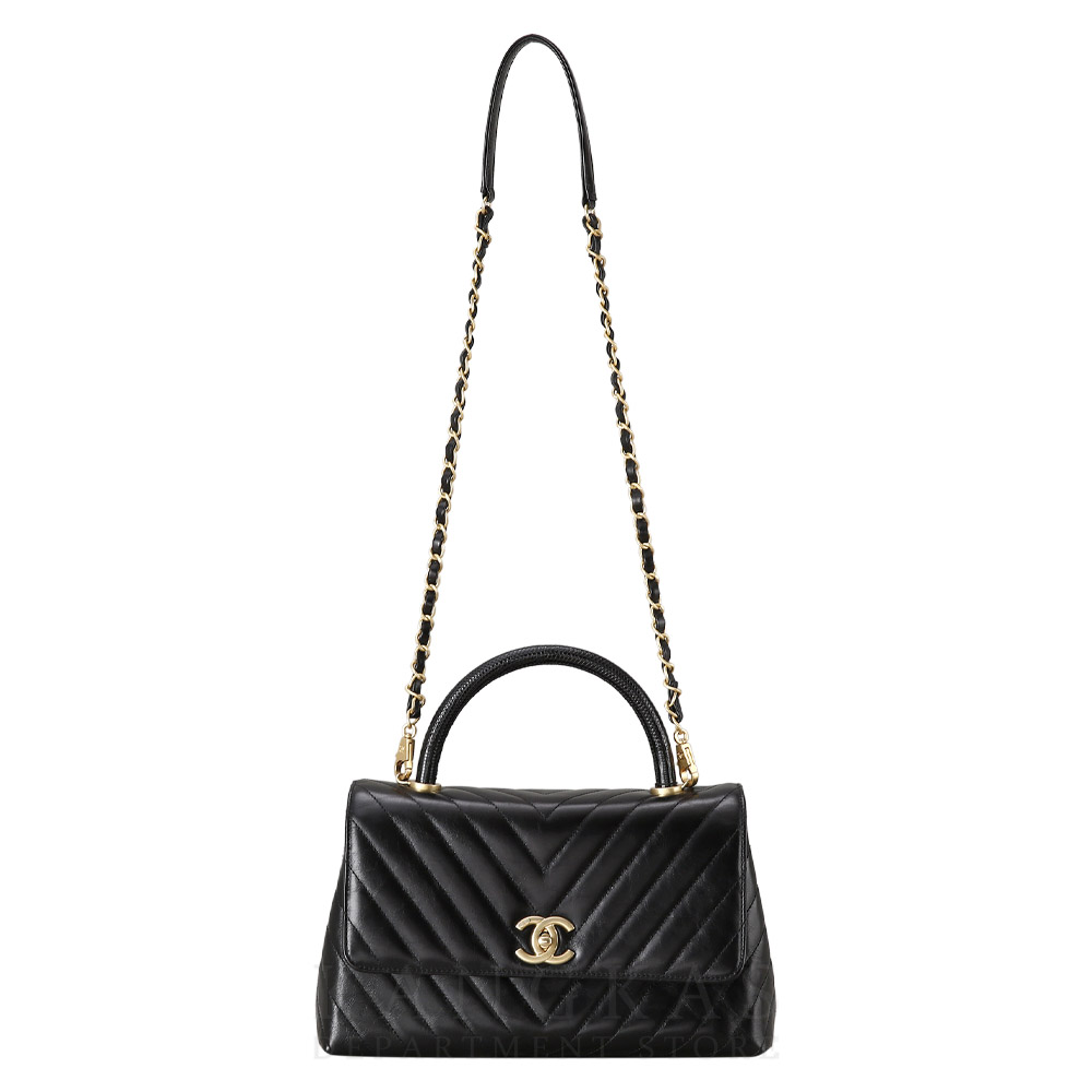 CHANEL(USED)샤넬 빈티지 쉐브론 코코핸들 미듐