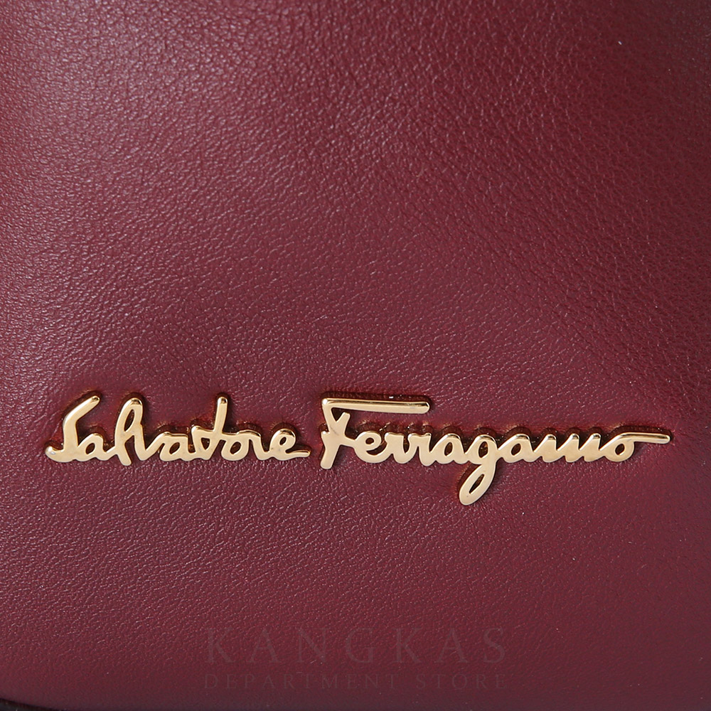 FERRAGAMO(USED)페레가모 레더 호보 탑 핸들백