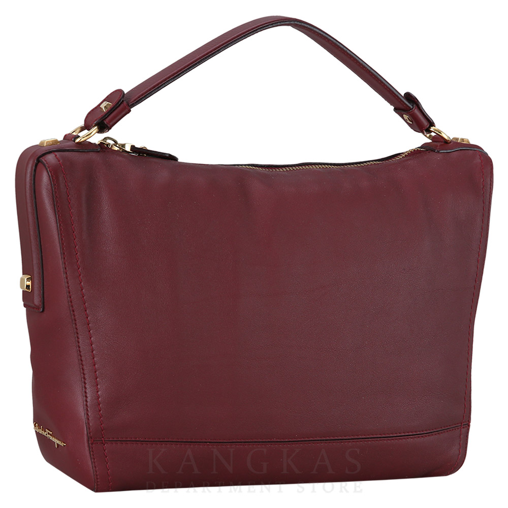 FERRAGAMO(USED)페레가모 레더 호보 탑 핸들백