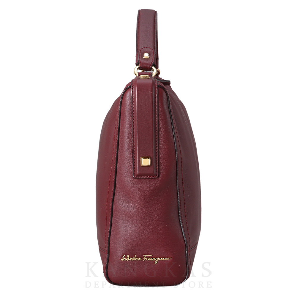 FERRAGAMO(USED)페레가모 레더 호보 탑 핸들백