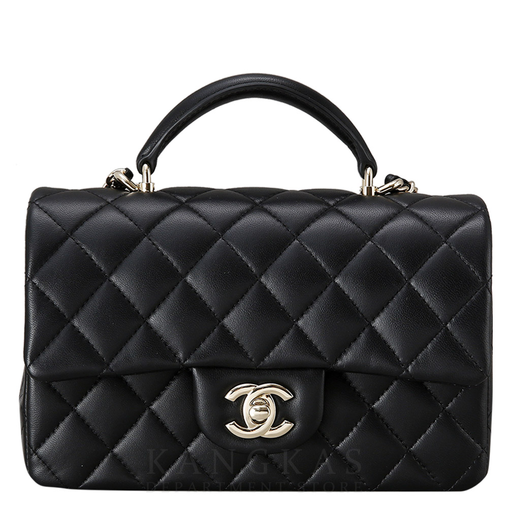 CHANEL(USED)샤넬 클래식 램스킨 뉴미니 탑 핸들백