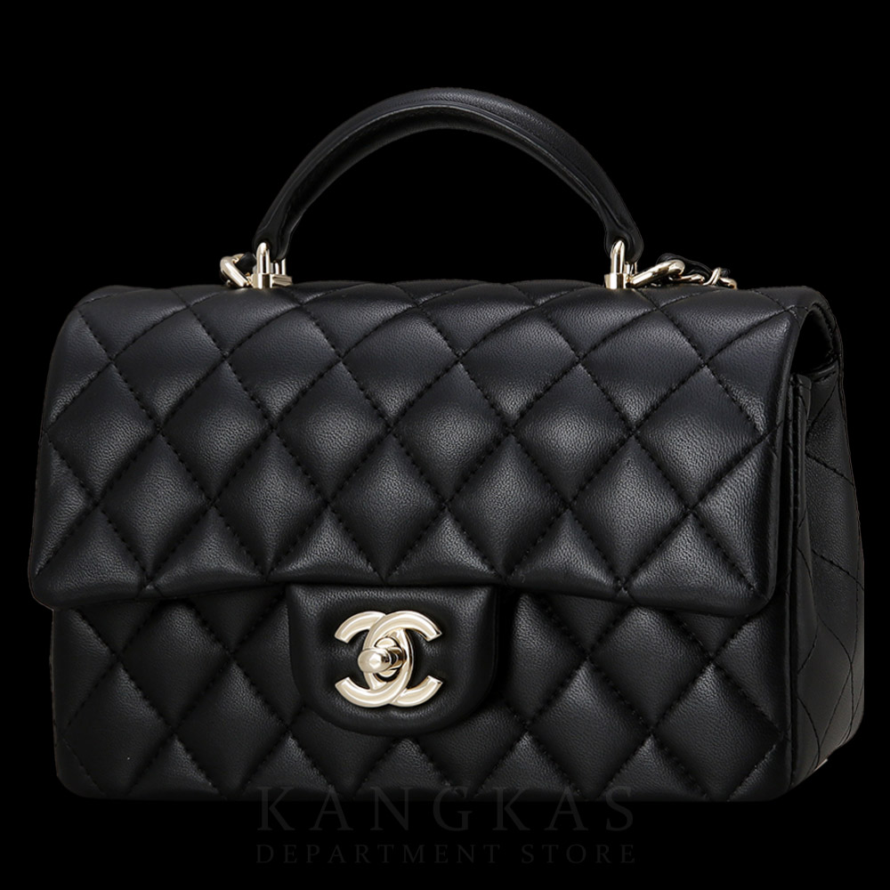 CHANEL(USED)샤넬 클래식 램스킨 뉴미니 탑 핸들백