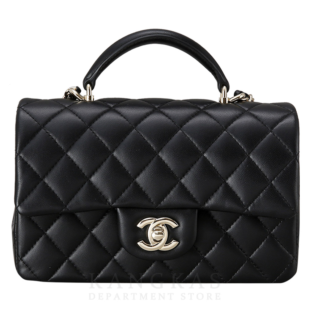 CHANEL(USED)샤넬 클래식 램스킨 뉴미니 탑 핸들백