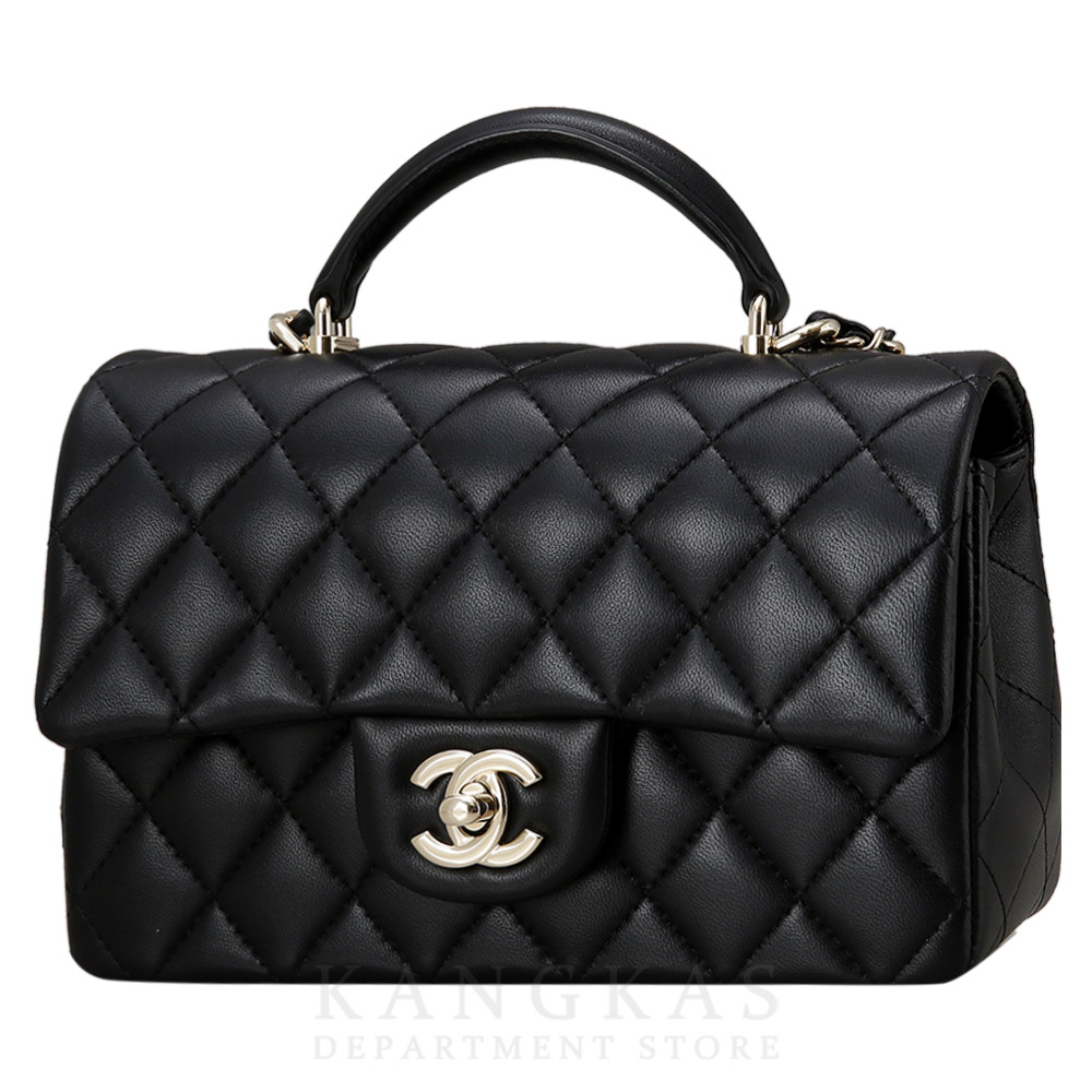 CHANEL(USED)샤넬 클래식 램스킨 뉴미니 탑 핸들백