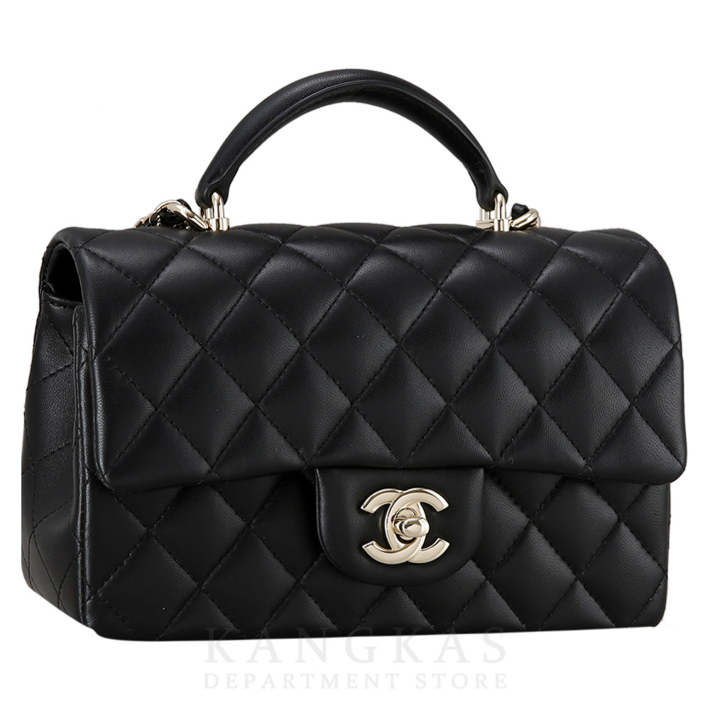 CHANEL(USED)샤넬 클래식 램스킨 뉴미니 탑 핸들백