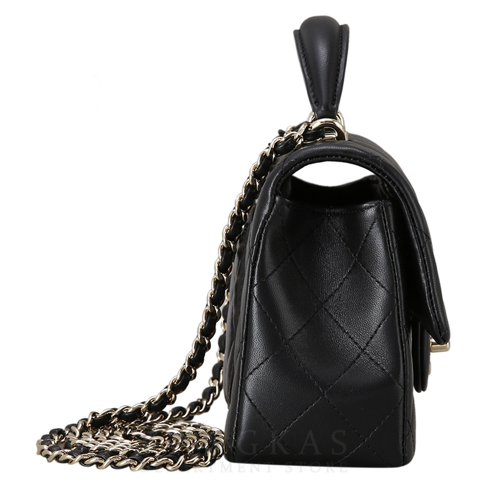 CHANEL(USED)샤넬 클래식 램스킨 뉴미니 탑 핸들백