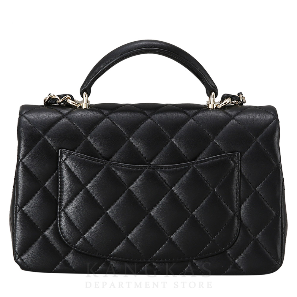 CHANEL(USED)샤넬 클래식 램스킨 뉴미니 탑 핸들백