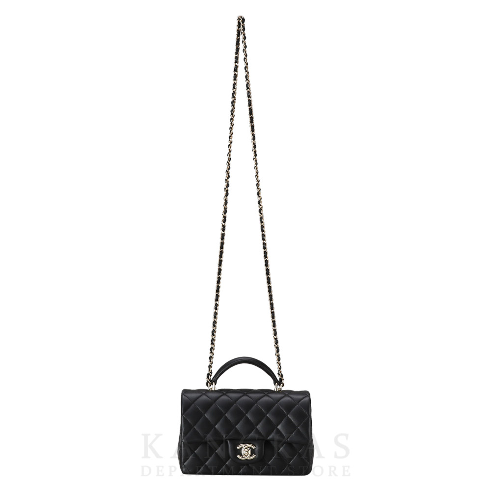 CHANEL(USED)샤넬 클래식 램스킨 뉴미니 탑 핸들백