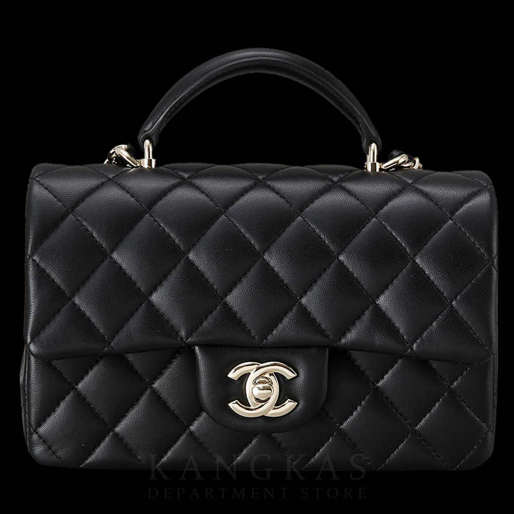 CHANEL(USED)샤넬 클래식 램스킨 뉴미니 탑 핸들백