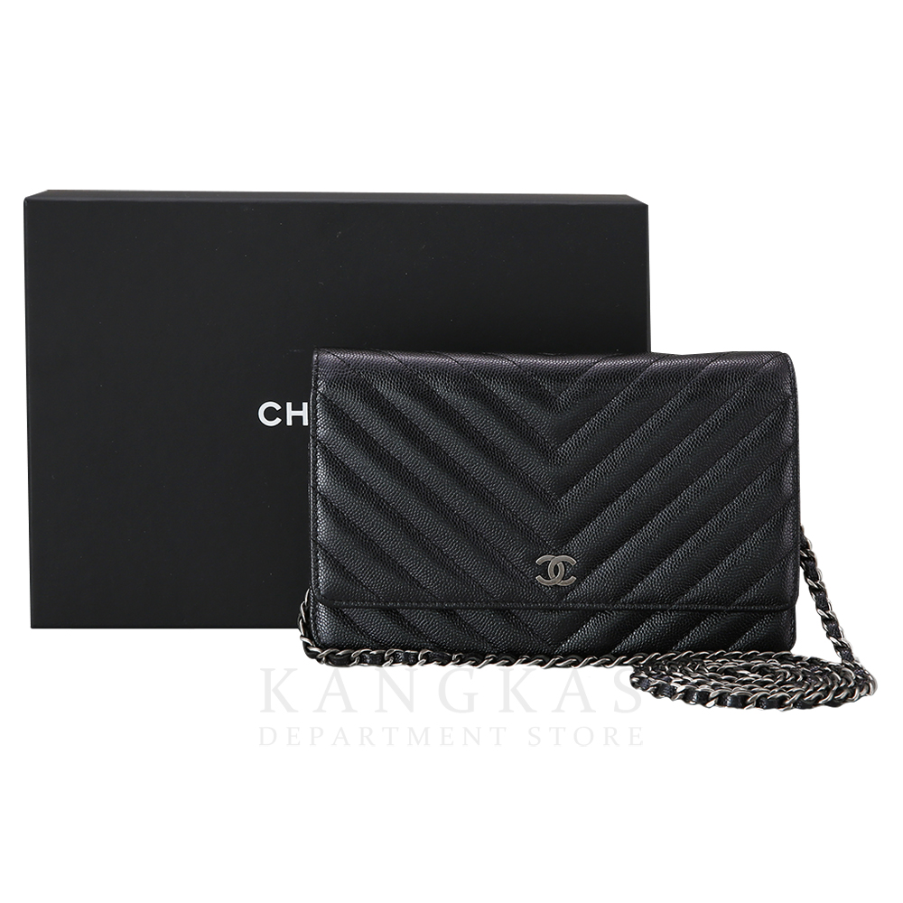 CHANEL(USED)샤넬 캐비어 쉐브론 클래식 WOC