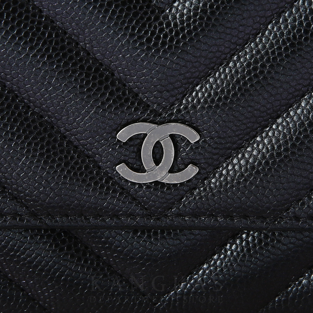 CHANEL(USED)샤넬 캐비어 쉐브론 클래식 WOC