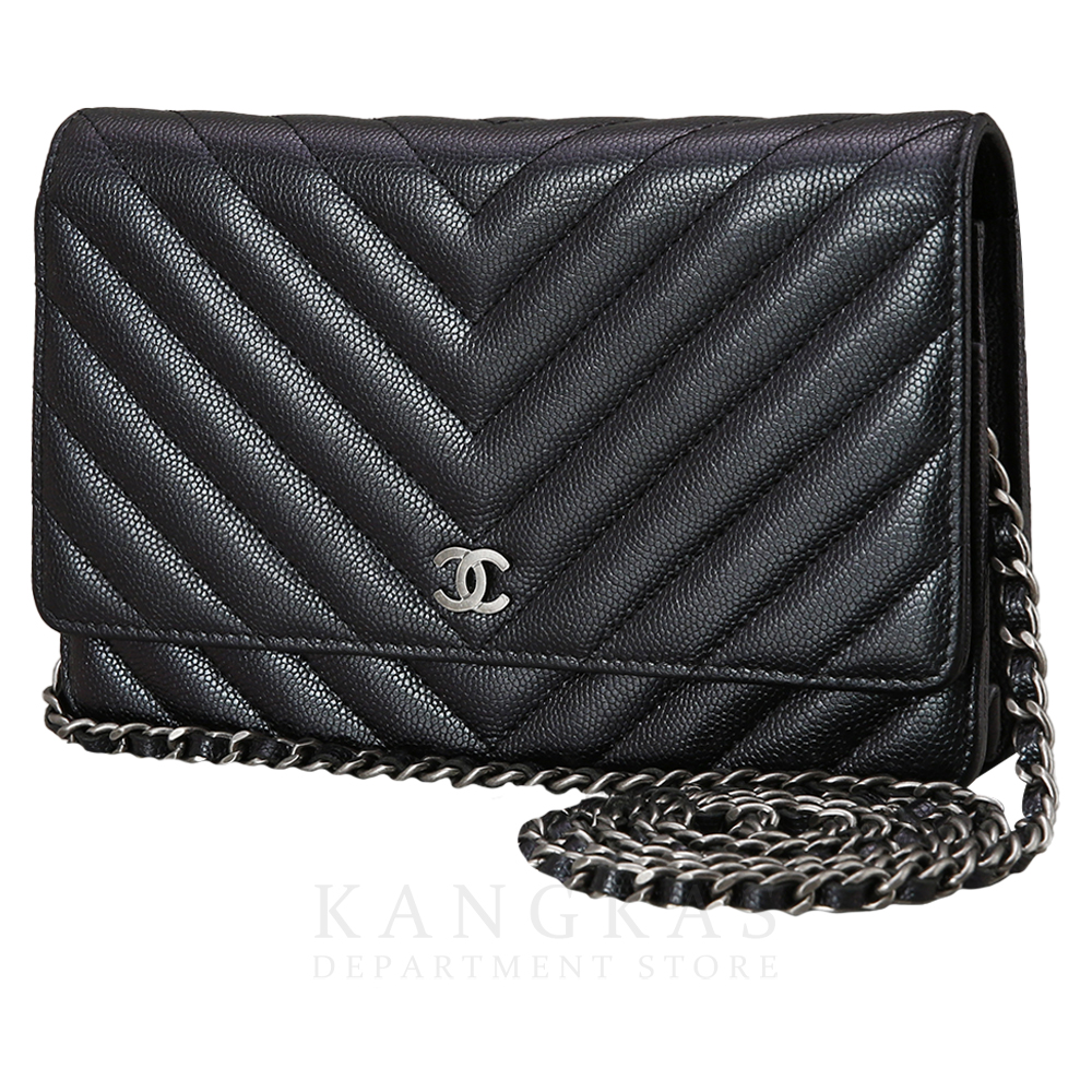 CHANEL(USED)샤넬 캐비어 쉐브론 클래식 WOC
