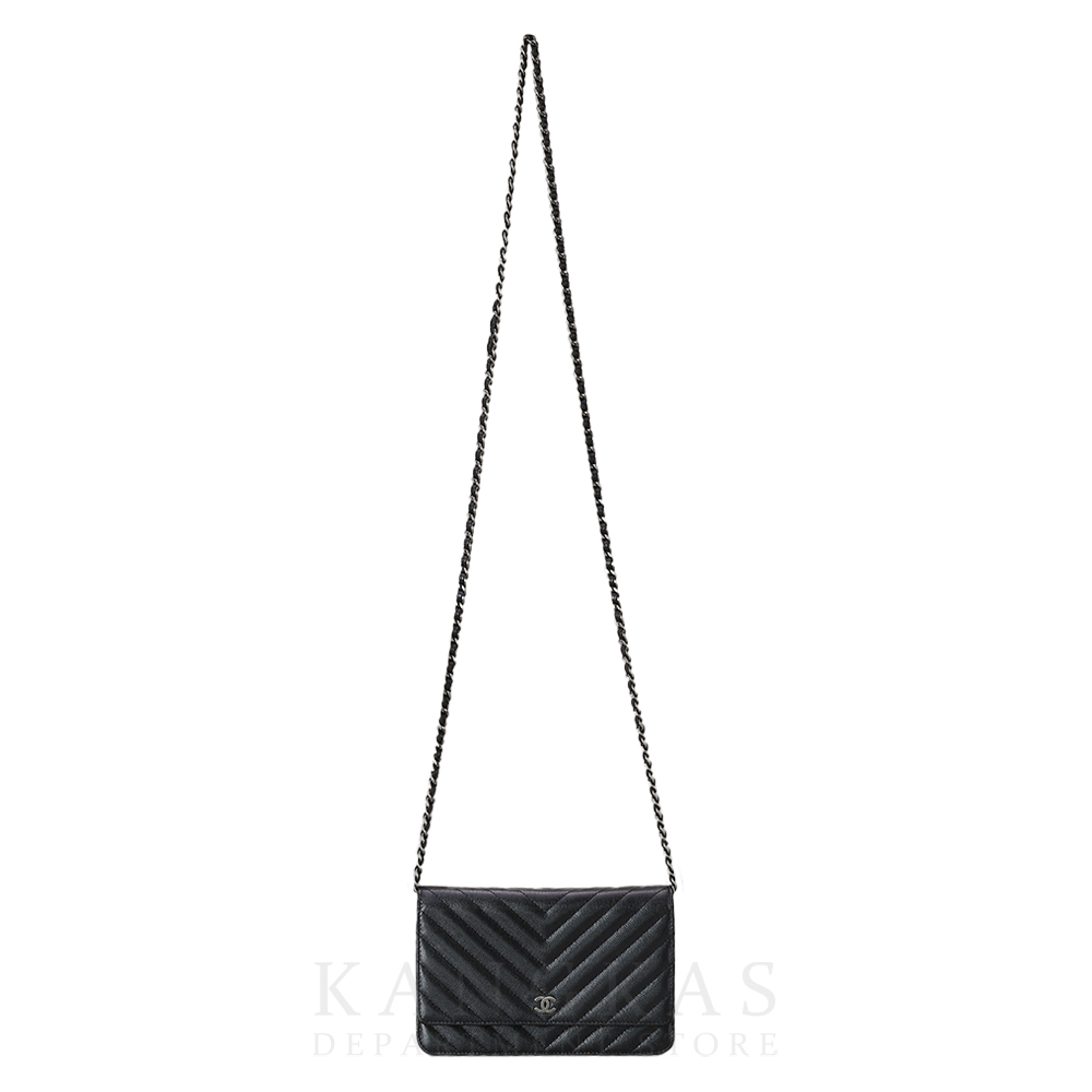 CHANEL(USED)샤넬 캐비어 쉐브론 클래식 WOC