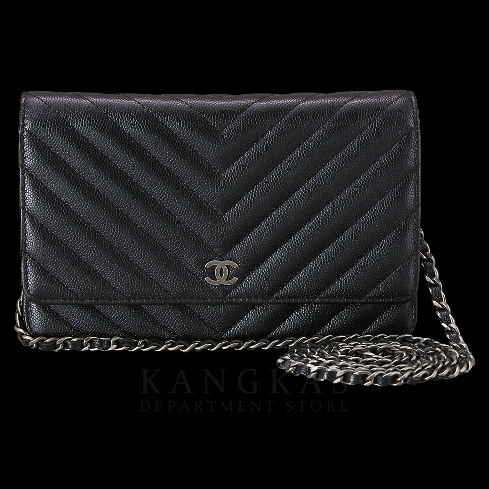 CHANEL(USED)샤넬 캐비어 쉐브론 클래식 WOC
