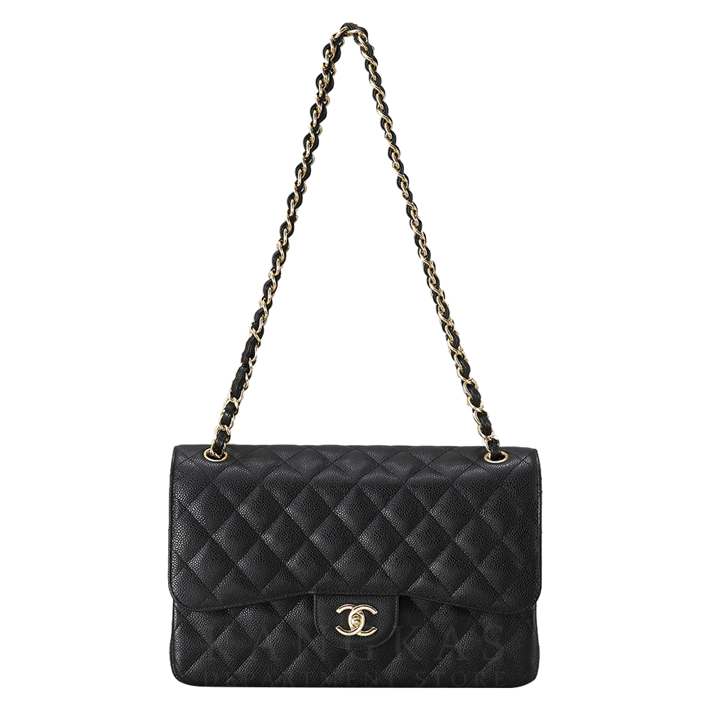 CHANEL(USED)샤넬 캐비어 클래식 라지 플랩백 금장