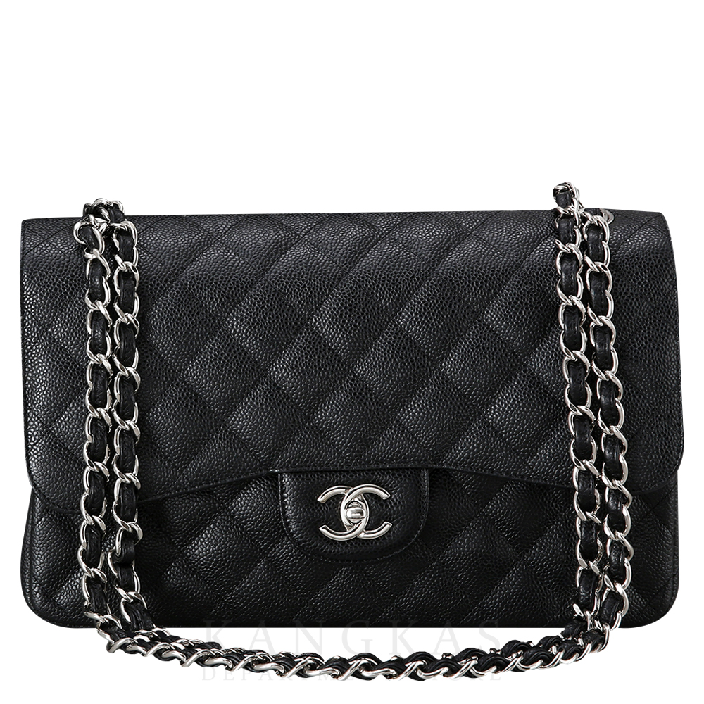 CHANEL(USED)샤넬 캐비어 클래식 라지 플랩백 은장