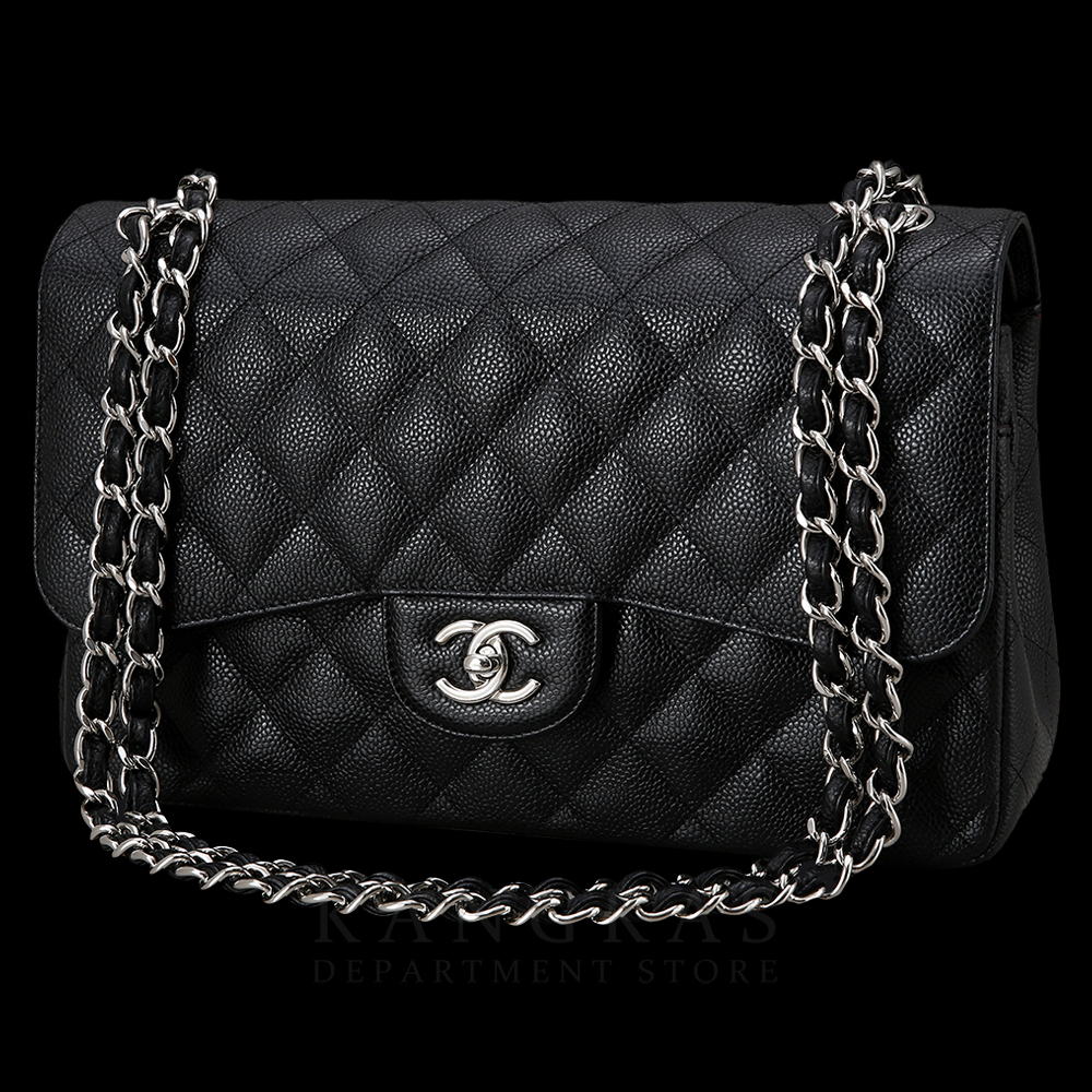 CHANEL(USED)샤넬 캐비어 클래식 라지 플랩백 은장