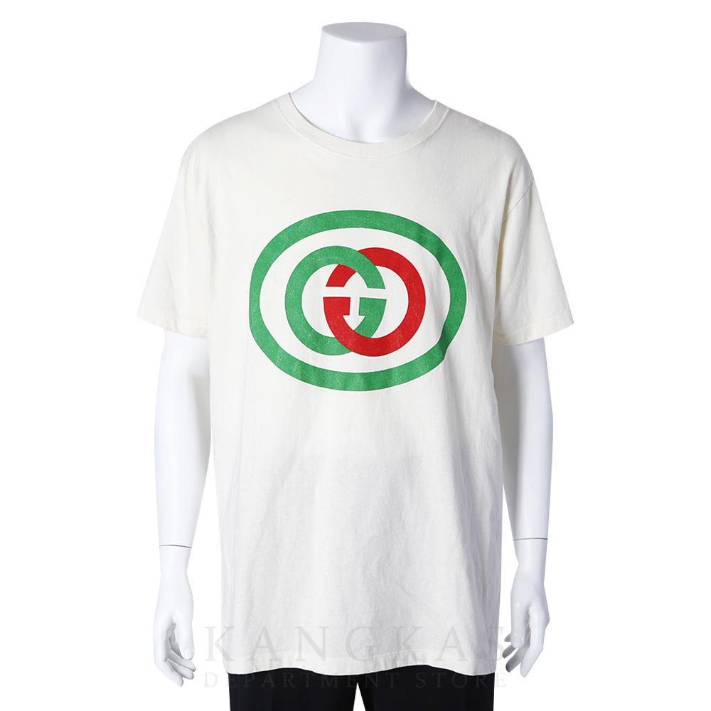 GUCCI(USED)구찌 시즌 로고 프린팅 티셔츠