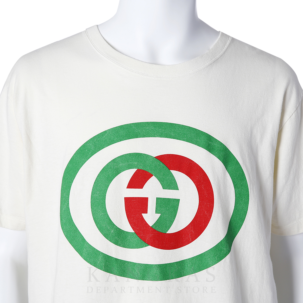 GUCCI(USED)구찌 시즌 로고 프린팅 티셔츠