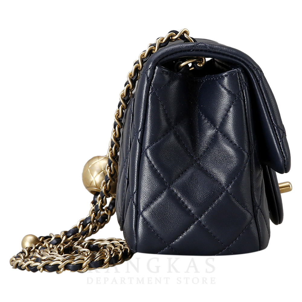 CHANEL(USED)샤넬 클래식 램스킨 쁘띠삭 골든볼