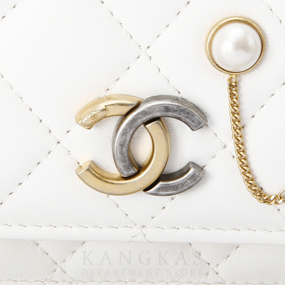 CHANEL(USED)샤넬 시즌 플랩백 화이트