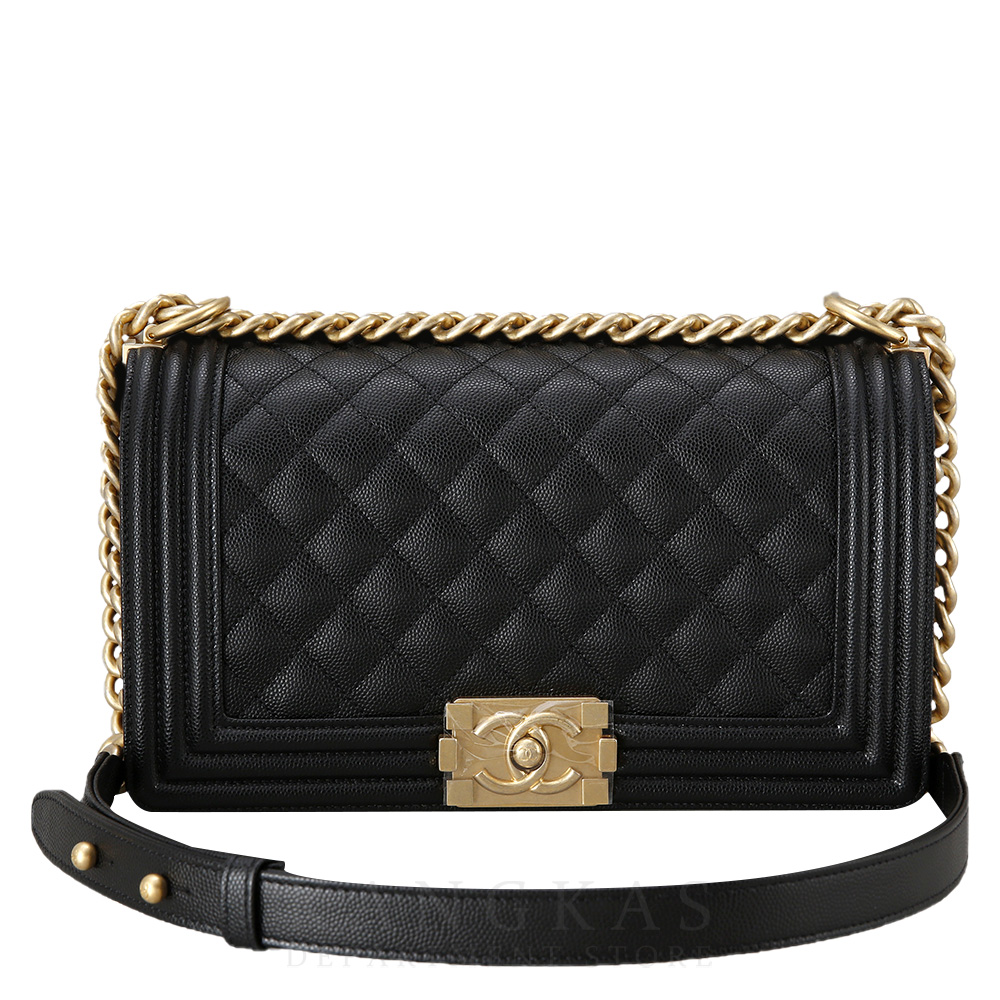 CHANEL(USED)샤넬 보이샤넬 캐비어 미듐
