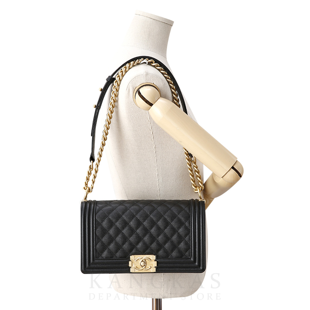 CHANEL(USED)샤넬 보이샤넬 캐비어 미듐