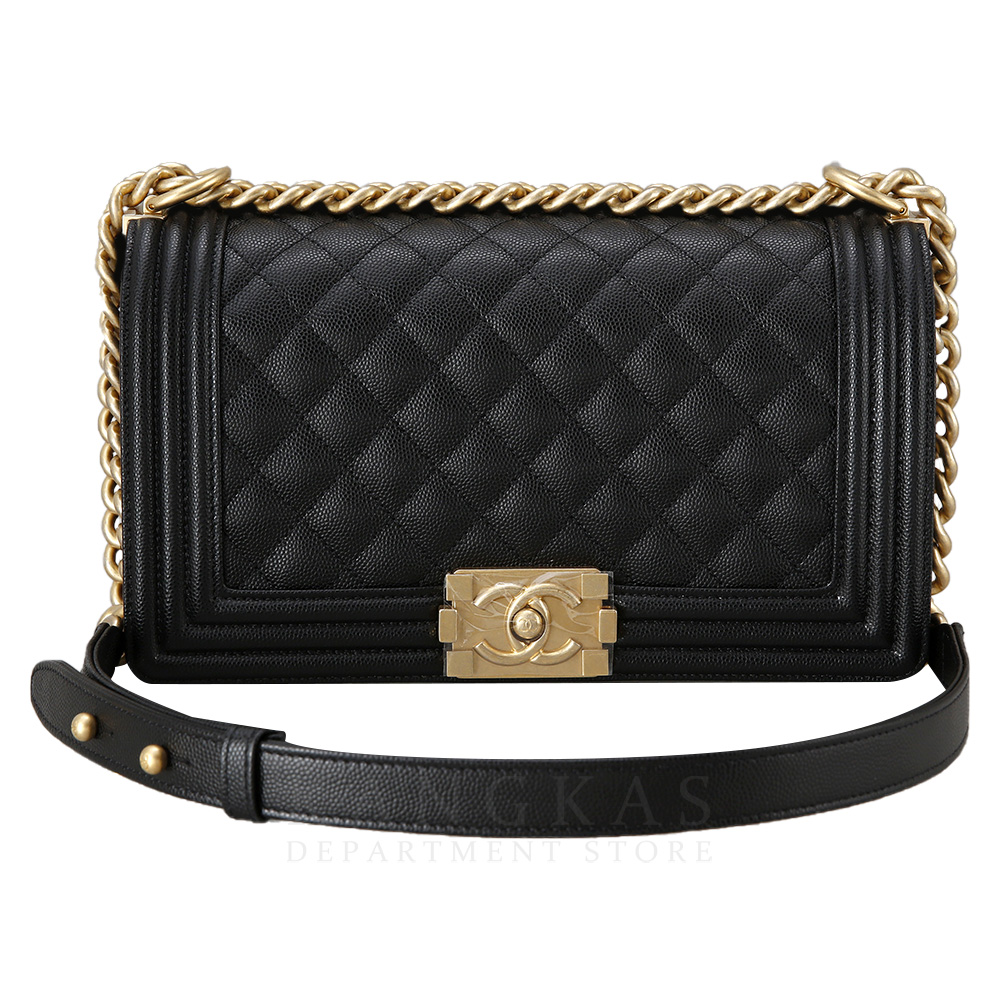CHANEL(USED)샤넬 보이샤넬 캐비어 미듐
