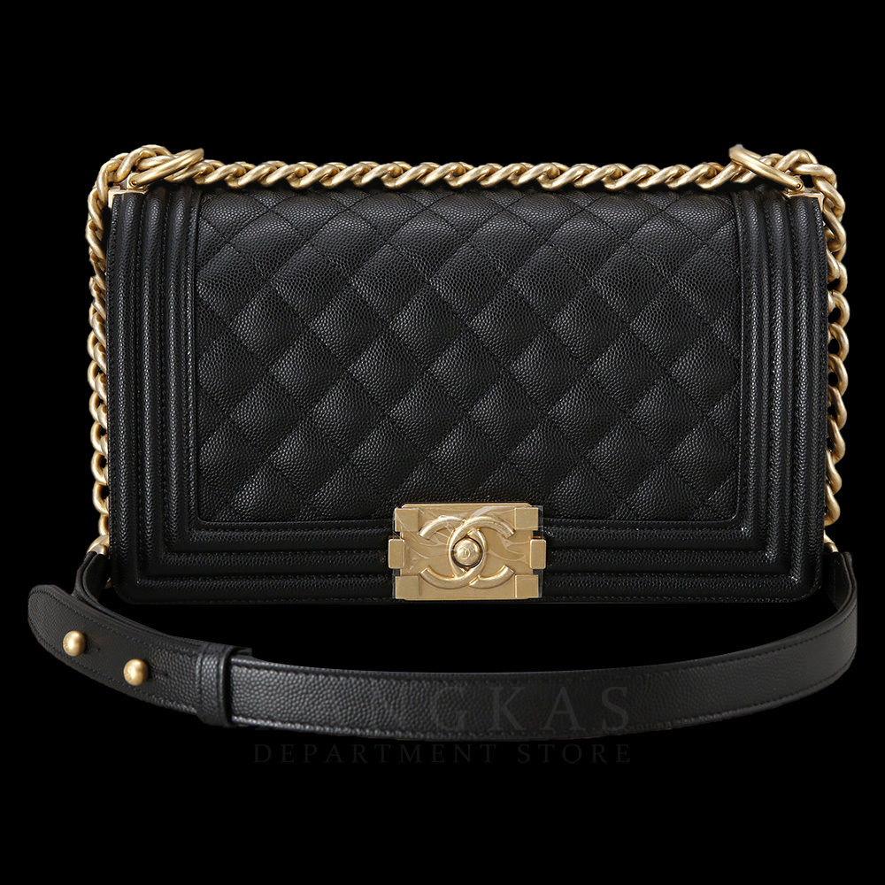 CHANEL(USED)샤넬 보이샤넬 캐비어 미듐