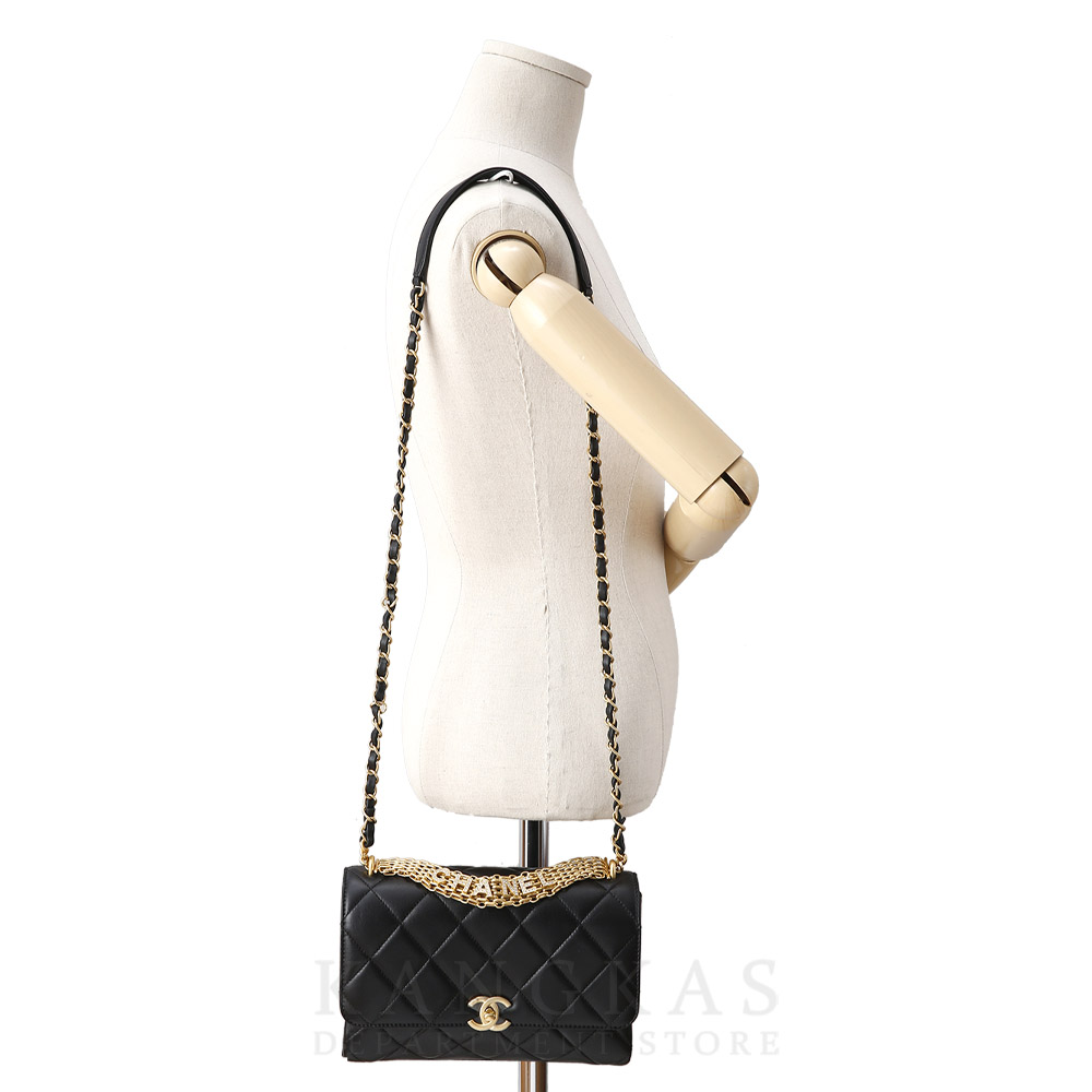 CHANEL(USED)샤넬 시즌 CC로고 체인 플랩백