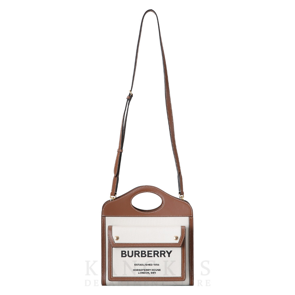 BURBERRY(USED)버버리 투톤 캔버스 미니 포켓백