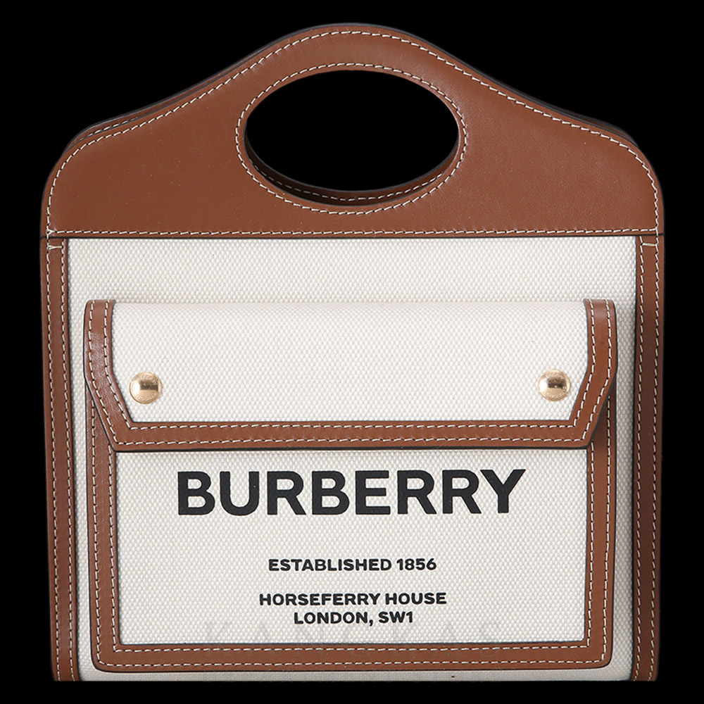 BURBERRY(USED)버버리 투톤 캔버스 미니 포켓백