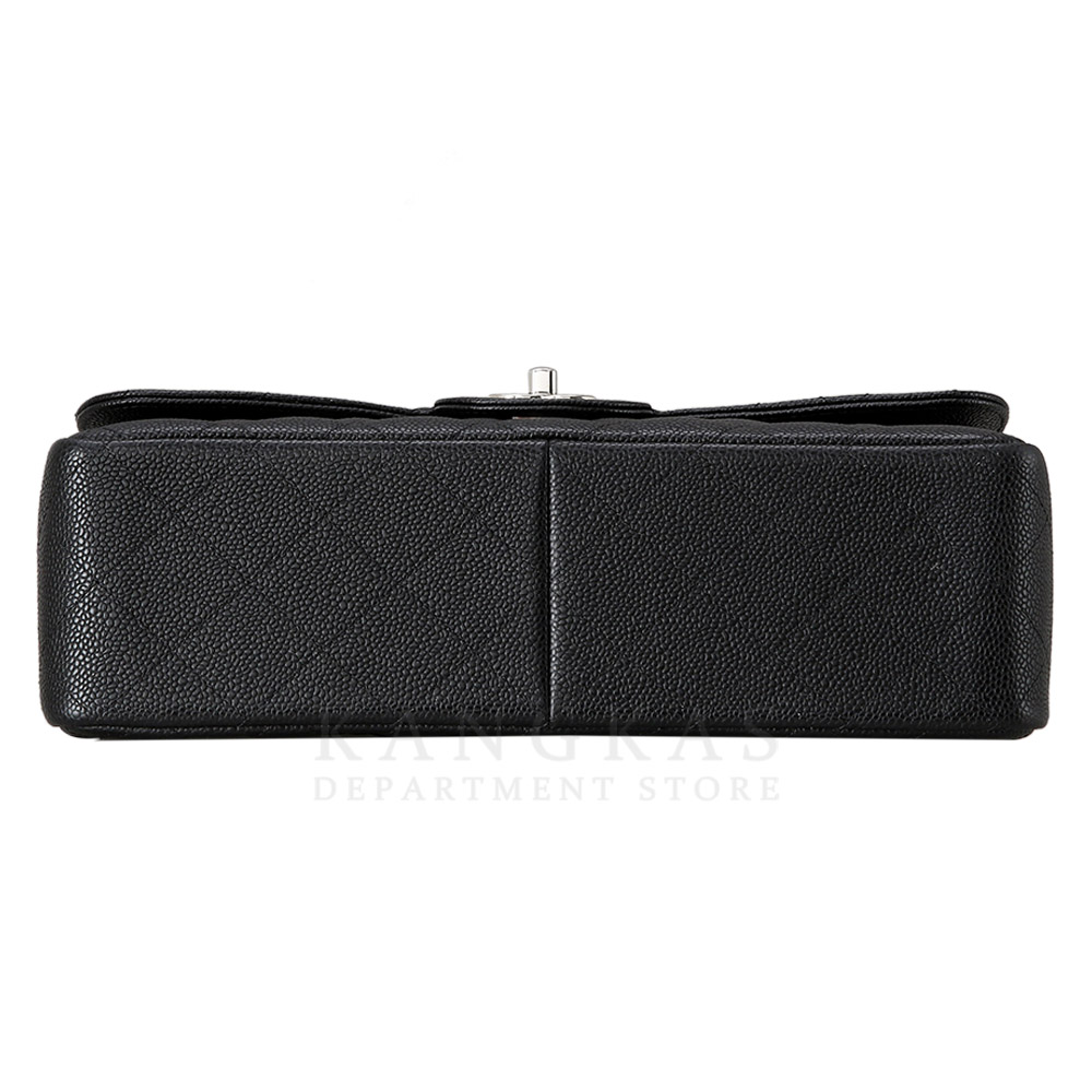 CHANEL(USED)샤넬 클래식 캐비어 점보 블랙 은장