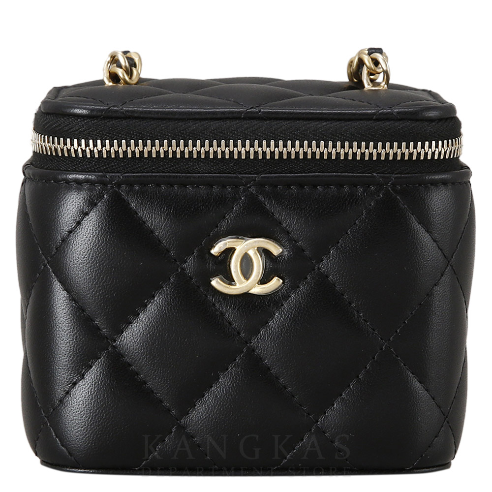 CHANEL(USED)샤넬 램스킨 베니티 골든볼 미니 체인백
