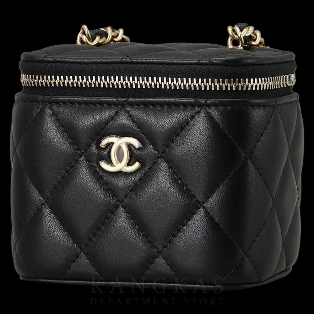 CHANEL(USED)샤넬 램스킨 베니티 골든볼 미니 체인백
