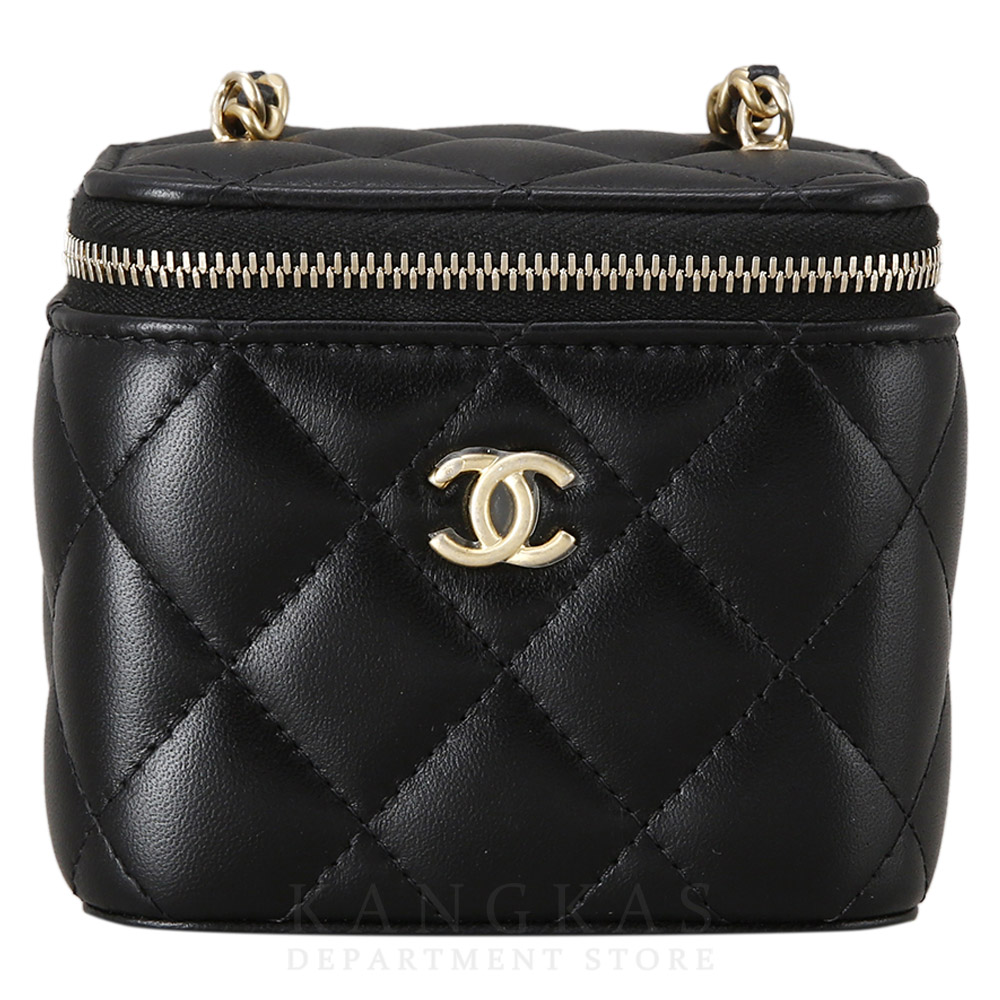 CHANEL(USED)샤넬 램스킨 베니티 골든볼 미니 체인백