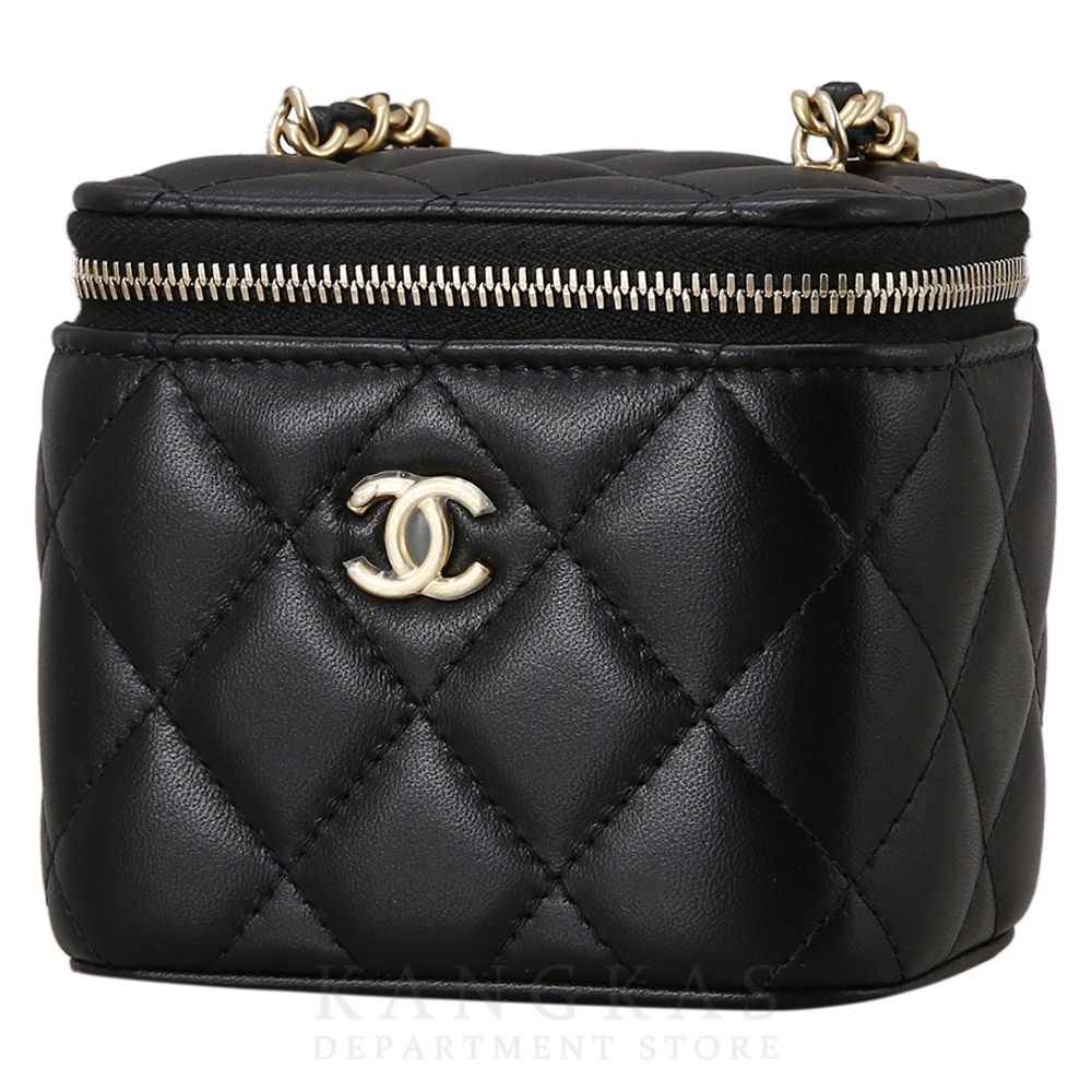 CHANEL(USED)샤넬 램스킨 베니티 골든볼 미니 체인백