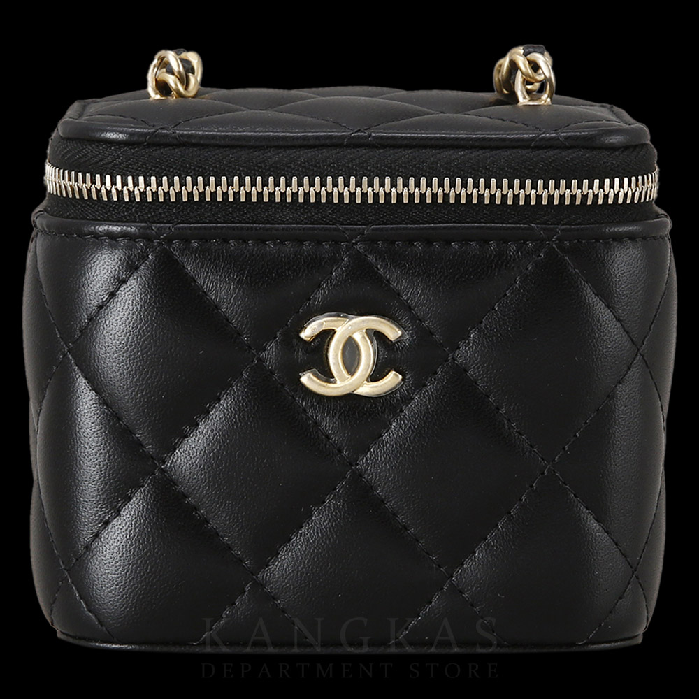 CHANEL(USED)샤넬 램스킨 베니티 골든볼 미니 체인백