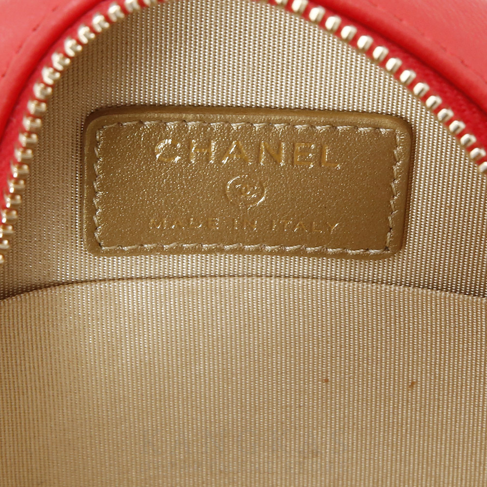 CHANEL(USED)샤넬 램스킨 라운드 골든볼 크로스백