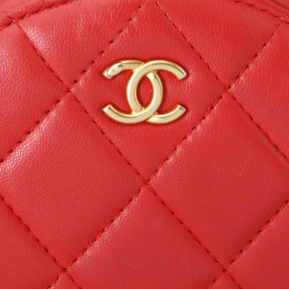 CHANEL(USED)샤넬 램스킨 라운드 골든볼 크로스백