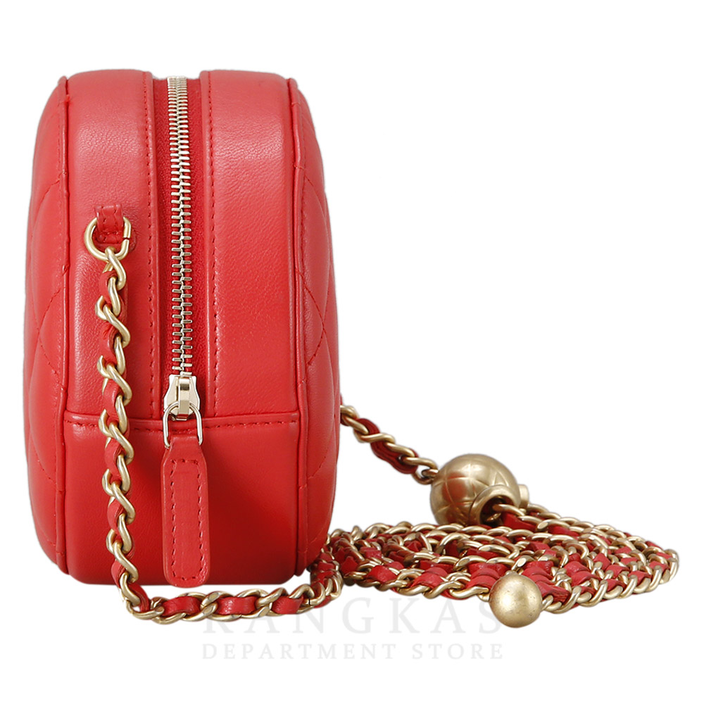 CHANEL(USED)샤넬 램스킨 라운드 골든볼 크로스백