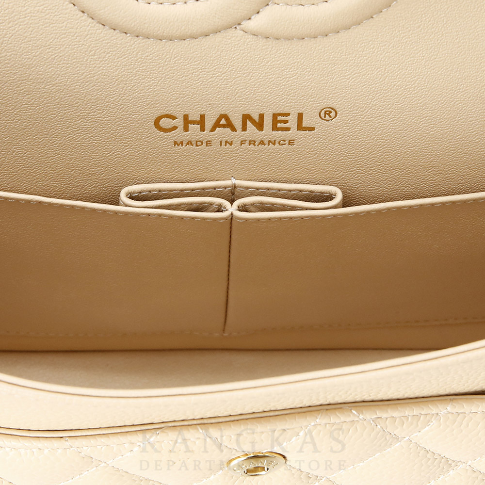 CHANEL(USED)샤넬 베이지 클래식 미듐 플랩백