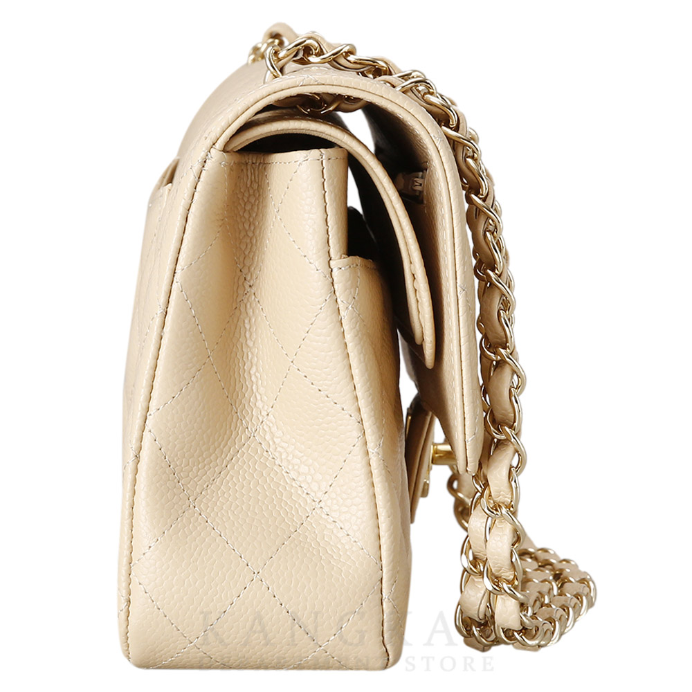 CHANEL(USED)샤넬 베이지 클래식 미듐 플랩백