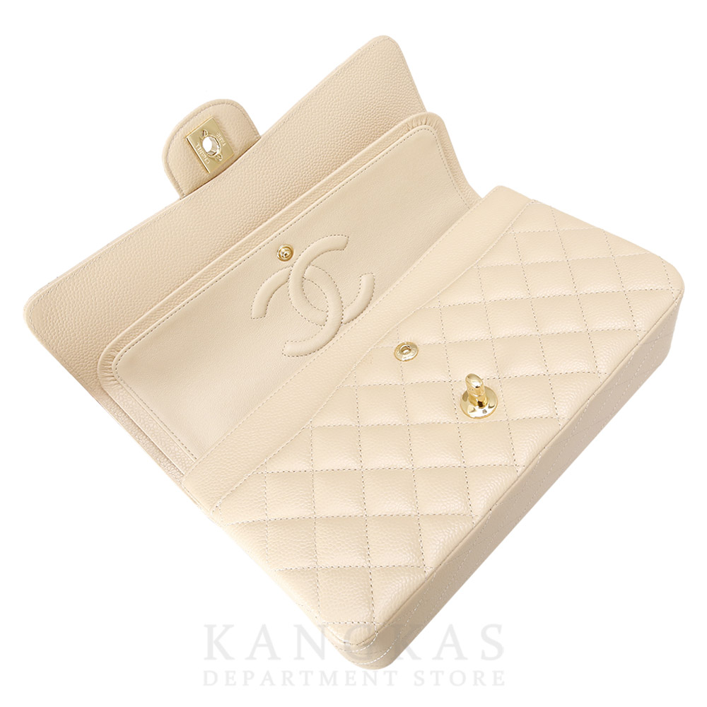 CHANEL(USED)샤넬 베이지 클래식 미듐 플랩백