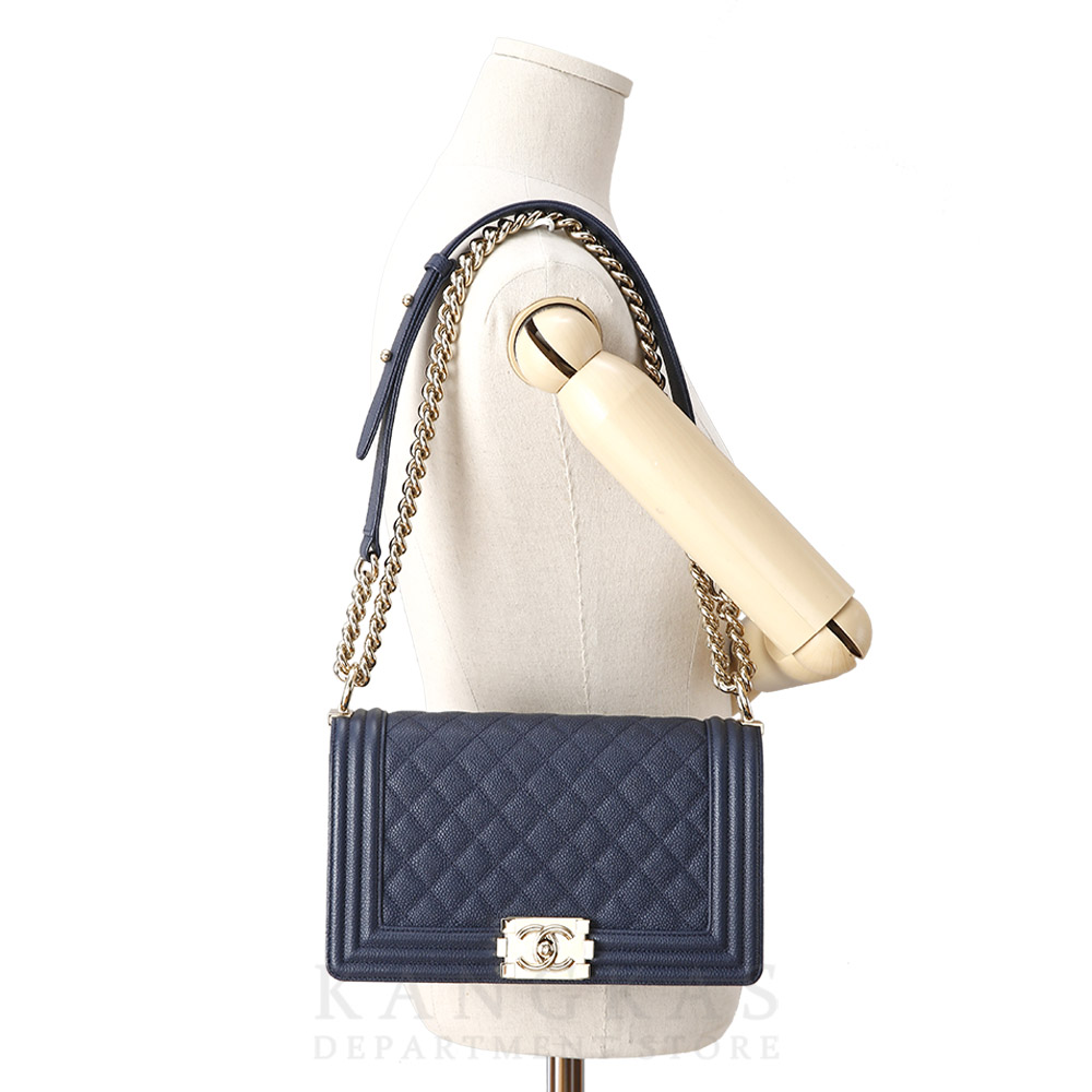 CHANEL(USED)샤넬 보이샤넬 캐비어 미듐